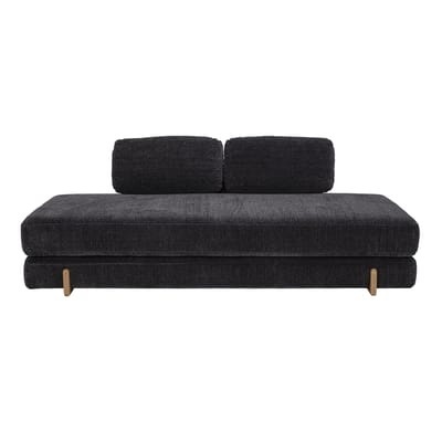 Groove Liege / klappbare Schlafgelegenheit 2 Plätze - L 200 cm - Bloomingville grau en textil