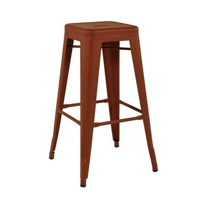 Stapelbarer Barhocker H Indoor metall braun kupfer / H 75 cm - Stahl farbig Für den Innenbereich - Tolix braun en metall