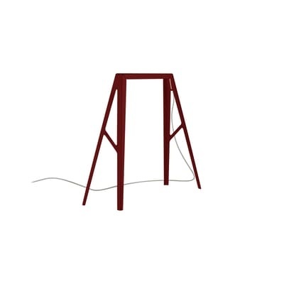 Tischleuchte Bridge 2 LED metall rot / L 29 x H 28 cm - Foscarini rot en metall