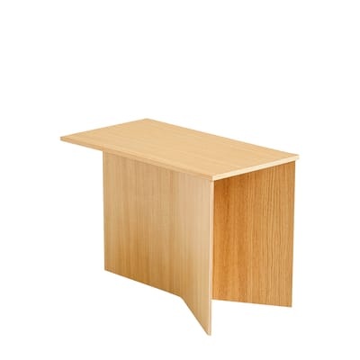 Slit Wood Beistelltisch / Länglich - 49,5 x 27,5 x H 35,5 cm / Holz - Hay holz natur en holz