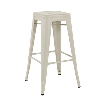 Stapelbarer Barhocker H Indoor metall weiß / H 75 cm - Stahl farbig Für den Innenbereich - Tolix weiß en metall