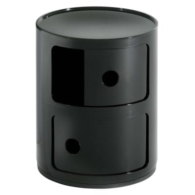 Kartell-Componibii Aufbewahrung 2-Fach, Schwarz