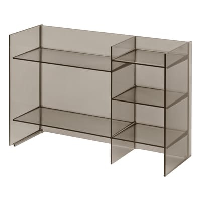 Sound-Rack Aufbewahrungsmöbel / L 75 cm x H 53 cm - Kartell grau en plastikmaterial