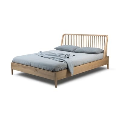 Spindle Doppelbett / Für Matratzen der Größe 160 x 200 cm - Eiche massiv - Ethnicraft holz natur en holz