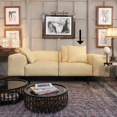Kissen / 48 x 48 cm - Kartell gelb en textil