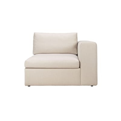 Sofa modulierbar Mellow textil weiß / Element Armlehne rechts - Ethnicraft weiß en textil