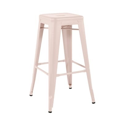 Stapelbarer Barhocker H Indoor metall rosa / H 75 cm - Stahl farbig Für den Innenbereich - Tolix rosa en metall