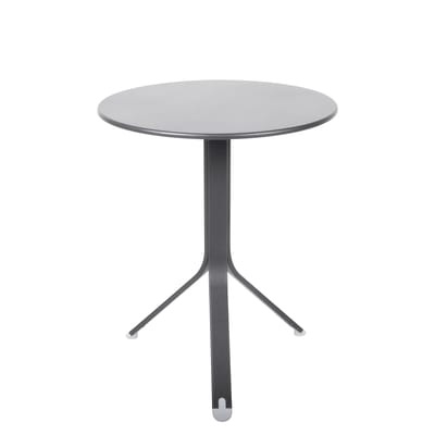 Klapptisch Rest'o metall grau / Ø 60 cm - 2 Personen / kippbare Tischplatte - Fermob grau en metall