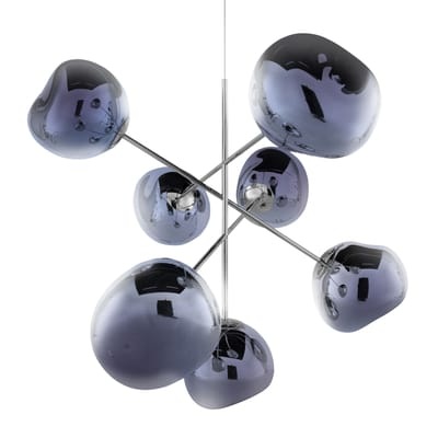 Melt Chandelier Pendelleuchte / Large - LED / Ø 196 x H 164 cm - Tom Dixon grau en plastikmaterial