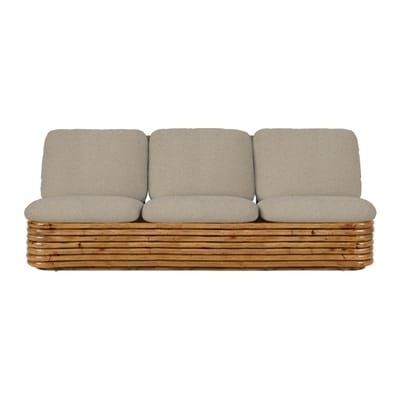 Bohemian ?72 Sofa / Neuauflage des Originalmodells aus dem Jahr 1972 - 3-Sitzer / L 210 cm - Gubi weiß/beige en textil/faser