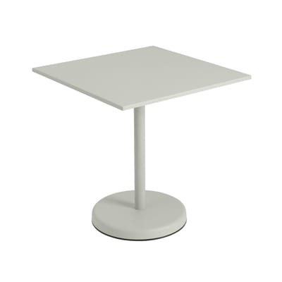 Linear Café quadratischer Tisch / 70 x 70 cm - Stahl - Muuto grau en metall