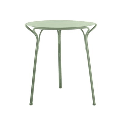 HiRay Runder Tisch / Metall - Ø 60 cm - Kartell grün en metall