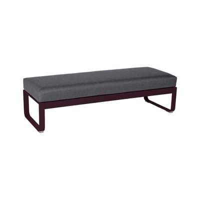 Bellevie Gepolsterte Bank / Table basse (coussin amovible) - L 148 cm / Gris graphite - Fermob rot/grau en textil