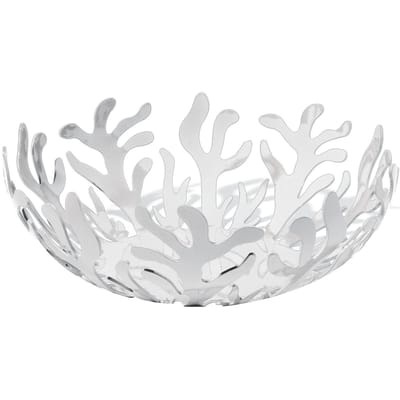 Alessi-Mediterraneo Obstschale 29 cm, Stahl/Weiss