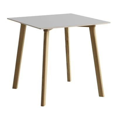 quadratischer Tisch Copenhague CPH DEUX 210 grau holz natur / 75 x 75 cm - Hay grau en holz