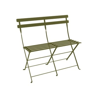 Klappbare Sitzbank Bistro metall grün / 2-Sitzer - L 88 cm - Fermob en