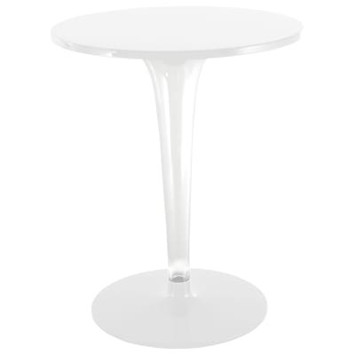 TopTop - Dr. YES Runder Tisch mit runder Tischplatte Ø 70 cm - Kartell weiß en plastikmaterial