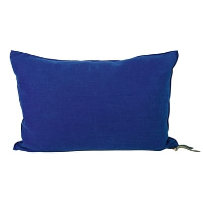 Kissen Vice Versa textil blau / 30 x 50 cm - Leinen - Maison de Vacances blau en textil