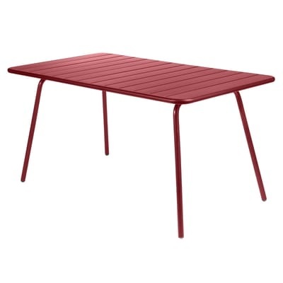 Luxembourg rechteckiger Tisch für 6 Personen - L 143 cm - Fermob rot en metall