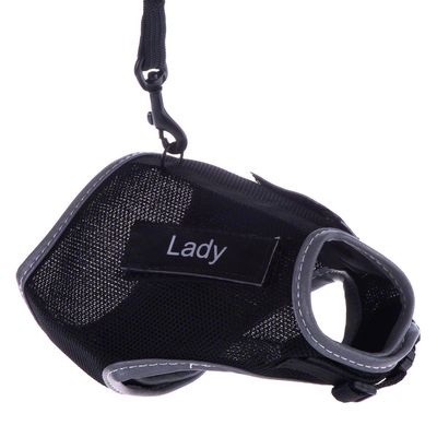 Trixie Katzengeschirr XCat XL mit Sticker und Leine - schwarz
