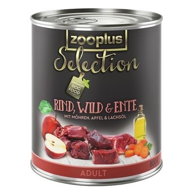 zooplus Selection Adult Rind, Wild & Ente - 6 x 800 g