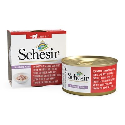 Schesir Natural mit Reis 6 x 85 g - Thunfisch & Hühnerfilet und Reis