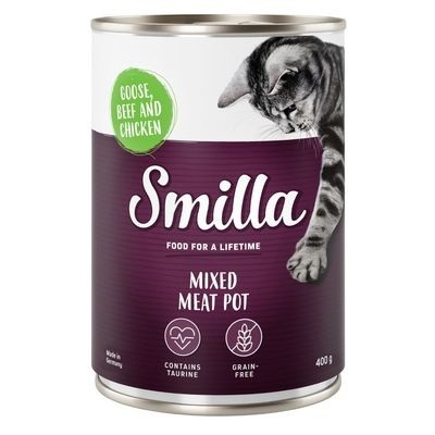 6 x 400 g Smilla Multifleischtöpfchen - Gans, Rind und Hühnchen