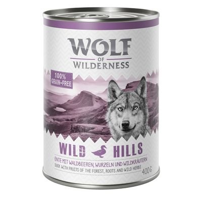 Wolf of Wilderness Adult 6 x 400 g - Green Fields - Lamm