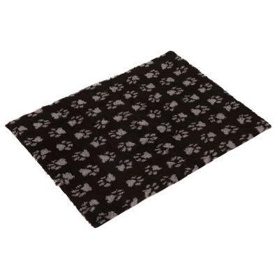 Vetbed Isobed SL Katzendecke Paw, schwarz/grau - L 100 x B 75 cm