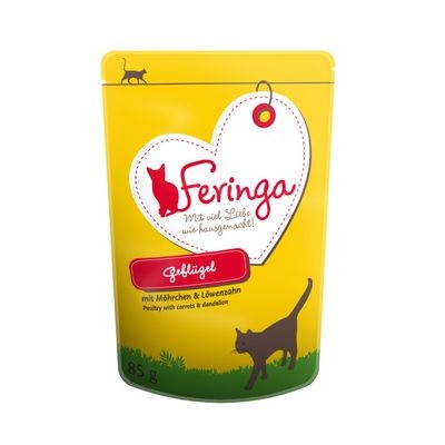 Feringa Frischebeutel 12 x 85 g - Ente & Kalb mit Broccoli