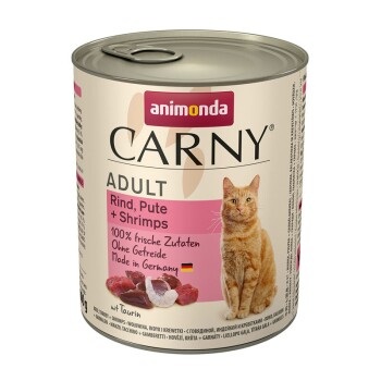 animonda Carny Adult Rind, Pute & Shrimps 12x800 g