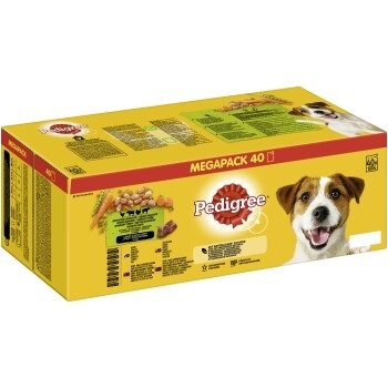 Pedigree Frischebeutel Multipack - 40 x 100 g (4 Varietäten in Soße)
