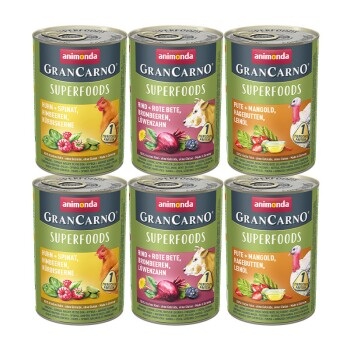 Animonda GranCarno Adult Superfoods Mixpaket - 6 x 400 g