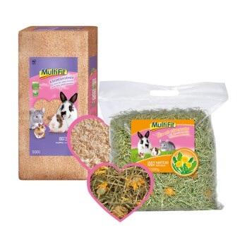 MultiFit Set Einstreu & Heu mit Löwenzahn