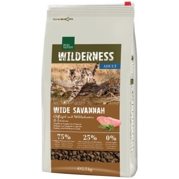 REAL NATURE WILDERNESS Adult Wide Savannah Geflügel mit Wildschwein und Lamm 2.5 kg