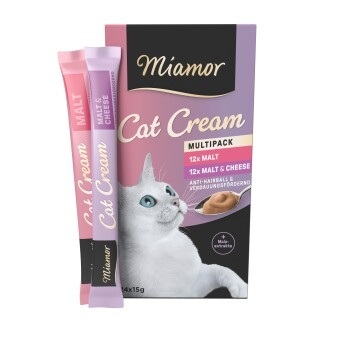 Miamor Cat Snack Malt Cream & Malt-Käse Multibox - 24 x 15 g