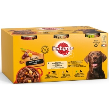 Pedigree Saftiges Hundefutter in Sauce assortiert 6x400g