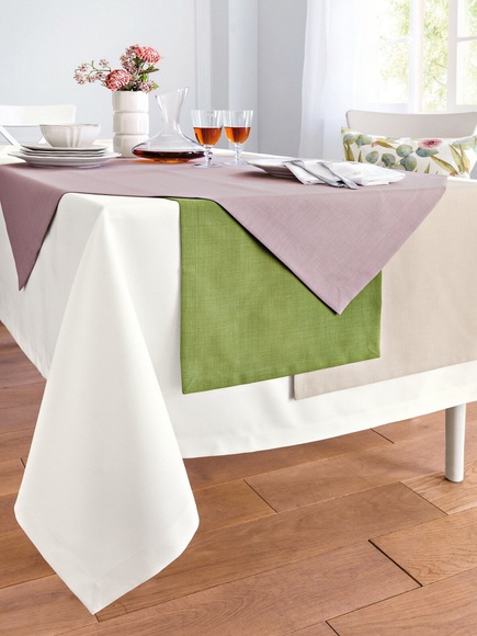 Tischdecke, ca. 135x220cm Sander rosé