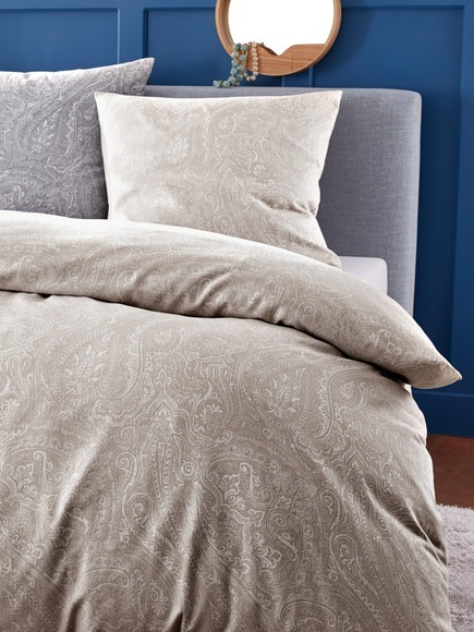 Bettwäsche-Garnitur, ca. 155x220 / 80x80cm Fleuresse beige