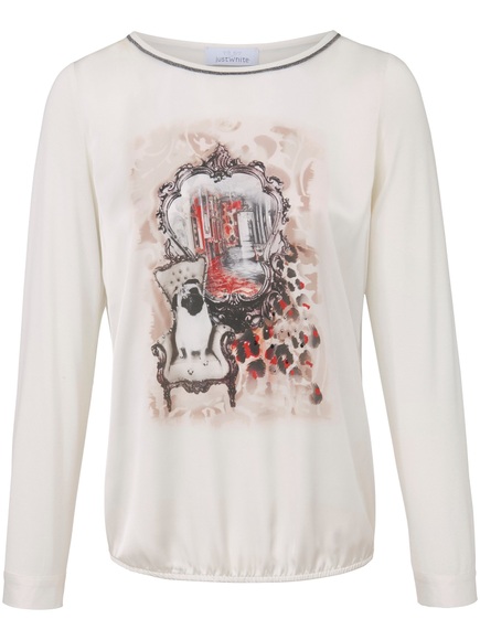 Blusen-Shirt zum Schlupfen Just White mehrfarbig Größe: 44
