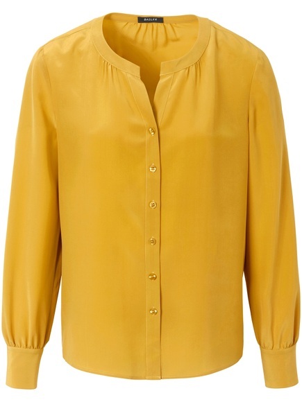 Bluse aus 100% Seide Basler gelb Größe: 42