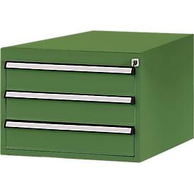 Manuflex ZB4612.6011 Gehäuse-Unterbau Stationär, Nutzhöhe 300 mm mit 3 Schubfächer. Für Tischtiefe 800 mm