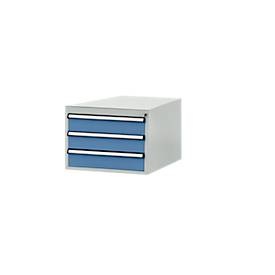 Manuflex ZB4631.0002 Gehäuse-Unterbau PROFI, Nutzhöhe 300 mm mit 3 Schubfächern. Für Werkbanktiefe 700 mm