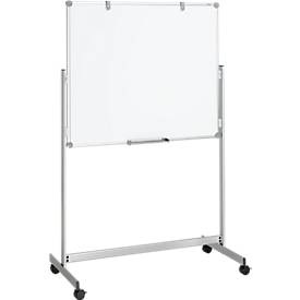 MAUL Wendetafel, HxT 1950 x 650 mm Stahlblech-Oberfläche, weiß Breite 1280 mm
