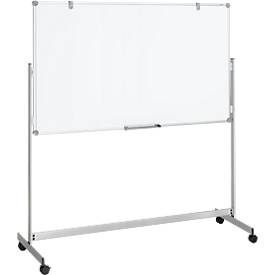 MAUL Wendetafel, HxT 1950 x 650 mm Stahlblech-Oberfläche, weiß Breite 1880 mm