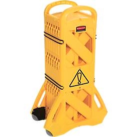 Rubbermaid Absperrzaun aus Polyethylen, mobil mit 16 beweglichen Elementen zusammenlegbar