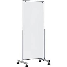 MAUL Whiteboard MAUL®pro easy2move, mobil HxT 1965 x 640 mm, alusilber Tafel-HxB 1800 x 750 mm