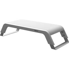 Monitorständer Fellowes Hana? LT, für 1 Monitor bis 22,6 kg, 3-fach höhenverstellbar, mit Stauraum, B 560 x T 222 x H 102 mm, weiss