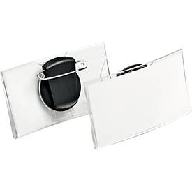 DURABLE Namensschild konvex, Acryl mit Kombiklemme VE 25 Stk