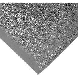 Anti-Ermüdungsmatte PVC mit Hammerschlagoptik, Höhe 9 mm 900 x 1500 mm, grau